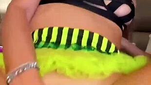 real amateurs sneak backstage for wet shower threesome after lesbian play
