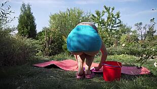 WOW! Hot Wife's Juicy Ass FLASHES Upskirt Panties Outdoors!