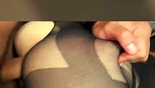 redhead teen in pantyhose high heels rides cock moaning
