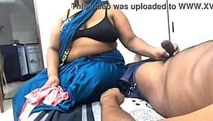 Bold maid yeshoda drops to knees sucking throbbing cock with hungry pleasure