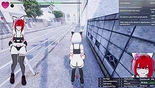 manaka flashes her nude body in sfm daytime drone missions modded gameplay moans to orgasm