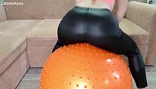 Step Sister in Leather Leggings Begs Foster Daddy for Wild Cowgirl Creampie Sex!