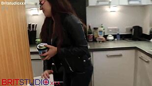 British teen slowly licks cum-drizzled ice cream cone