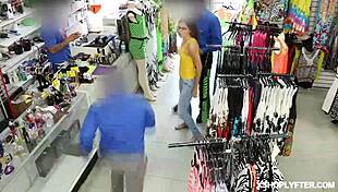 LP officer feeds katy kiss his big cock after busting her shoplifting with fingering and riding