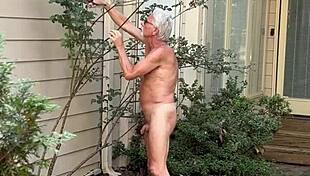 hey i was out naked gardening again flashing everything in the yard...oops