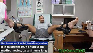 Perverted Podiatrist Angel Ramiraz tickles spreads nurse in latex gloves
