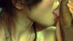 creampied milf's hairy pussy slammed doggystyle over bar after bath massage suck