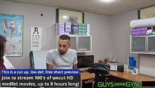 Perverted Podiatrist Angel Ramiraz tickles spreads nurse in latex gloves
