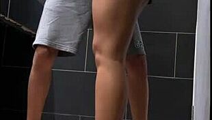 at the party my cuñado and i reunite to fuck pretty latina's wet pussy and cum on her big tits.