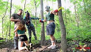 Vandal vixens... fuckin' wild orgy in woods, cum everywhere part 1! 😵‍💫