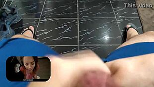 Cheating Stepmom Deepthroats Stepsons Cock with Big Tits Out