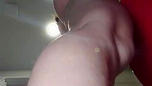 pov closeup of my girl's hairy wet beaver in bathroom