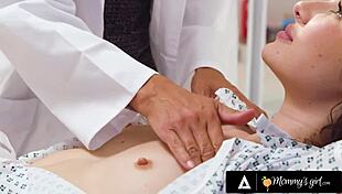 MILF Doctor Dana Vespoli Catches Petite Liz Jordan Masturbating in Exam Room