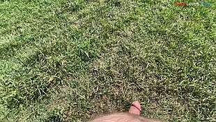 I'm jerking cock outdoors this fall