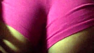 Nellycantsay's Fat Pussy Soaks Wet Shorts While Twerking Barefoot with Cameltoe Tease