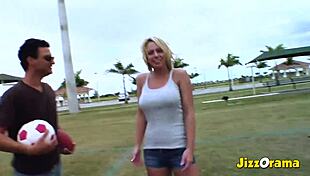 Ever wonder how a big tits blonde gets jizzed on after basketball style hard fucking by amateurs?