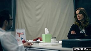 overwhelmed busty milf screams in ecstasy as impregnation doctor fists her deep roughly