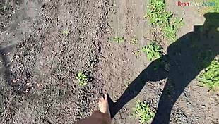 I'm jerking cock outdoors this fall