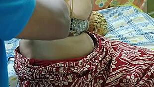 sexy desi housewife enjoys full body oil massage in hotel