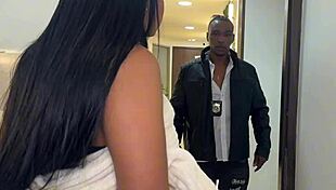 Cop interrupts my job so i pay with my big tits body rosxana gutierrez