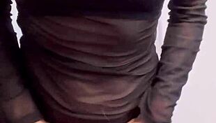 Goddess ellie rowyn dances teases in sheer dress for cuckold joi