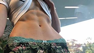 Hey babe, wanna join this horny gym teen's sexy sweaty workout fuck?