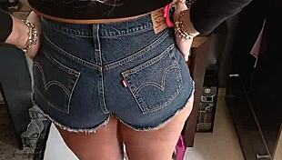 Sexy Shorts Reveal Tan Lines on Beautiful Tanned Legs
