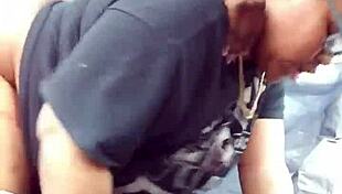 nerdy ebony fat ass pounded hard in public park