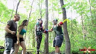 Vandal vixens... fuckin' wild orgy in woods, cum everywhere part 1! 😵‍💫