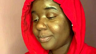 Shy Hood Chick Jerks Dildo With Dirty Talk Handjob