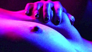 Teacher tricks student into blindfolding colleague for surprise classroom pussy munch session