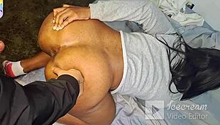 Morena screams as my huge cock fills her fat latina ass