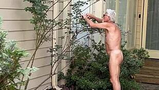 hey i was out naked gardening again flashing everything in the yard...oops
