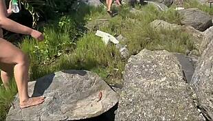 Hot Brazilian Bikini Babes Gape Asses on Desert Beach Trail