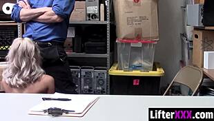 blonde teen suspect caught shoplifting clothes ripped fucked missionary by loss prevention officer lifterxxx