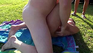 imagine slutty swingers passing cocks around outdoors till they cum