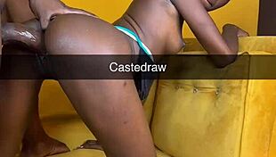 castedraw petite ebony bends over begging look back while muscular guy fucks creamy pussy doggystyle