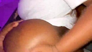 damn, this petite ebony teen's tight pussy grips that monster cock so good while she moans