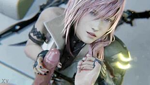 Hentai anime babe strokes to explosive 3D lightning cum facial