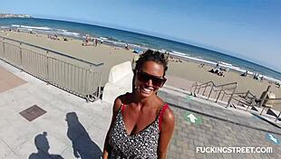 STREET SLUT'S HUGE TITS AND BIG CLIT BEG FOR CREAM FILLING! 