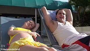 pregnant Amanda Bryant gets so horny she rides after pussy lick