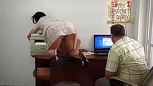 Office Boss Dominates Curvy Secretary with Pussy Fuck and Mouth Blowjob Compilation