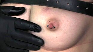 hogtied pierced sub gets fingered hard by dom master