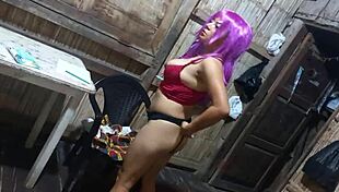 madrastra starts her porn model casting shaking her big tits and tight vagina sexy moves