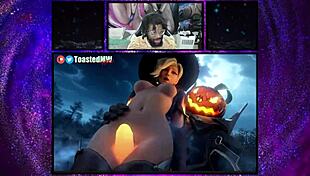 Miyabi Cowgirl Rides Then Mercy Milks Reaper's Huge Cock