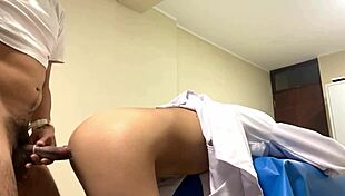Bent Over Doctor Fucks Patient Doggystyle