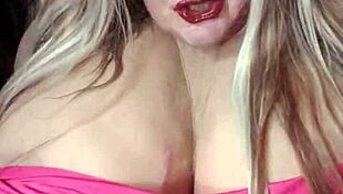 susi shows huge tits in red dress sucking bbc toy then fucks it