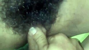 Hairy mother-in-law begs couple to rub her soaked beaver pussy wet