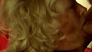 submissive blonde takes anal dildo deep tied up tasting cum