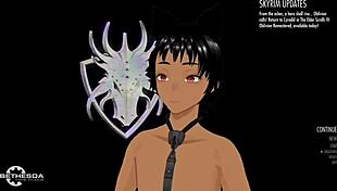 skyrim b and l mod courier delivers letter then chains curvy hentai babe for double penetration anal creampie orgy with monster cocks
